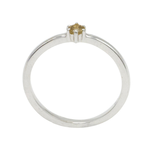 Luxury 925 Sterling Silver Rhodium Plated Champagne Yellow Solitaire Minimal <b>Ring</b> for Women Fine Jewelry - Product Image 3