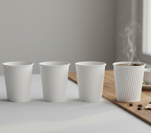 Vasos de papel compostables de 10 oz para café con logo personalizable para restaurantes y centros de comida para llevar - Product Image 5