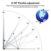 Supports triangulaires réglables pour toit plat Support de panneau solaire Montage de rayonnage Support de toit plat à montage triangulaire