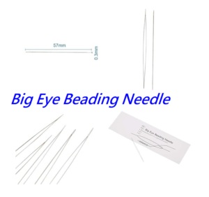 AA0188 Length Big eye <b>Beading</b> <b>Needle</b> | Big Eye <b>Beading</b> <b>Needle</b> 2 1/4 1 1/2 3 4 5 Inch Stainless Steel Durable Sewing Tool - Product Image 3