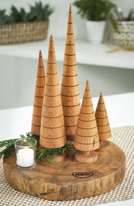 Décoration murale en bois pour arbre de Noël - Moderne, écologique, taille personnalisable pour bureau, appartement, maison, réception - Product Image 4