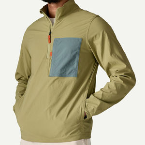 <b>Men</b> Waterproof Lightweight <b>Windbreaker</b> Jacket Custom Logo Outdoor Hiking Half Zip Pullover Techwear Breathable Sports Jacket - Product Image 5