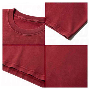 T-shirt vintage oversize en coton lavé pour homme, personnalisable, décontracté, tricoté, doux, respirant, style rétro, coupe ample, manches courtes - Product Image 6