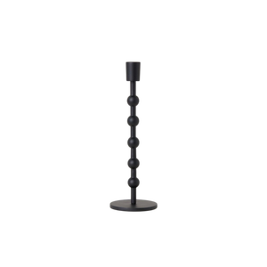 <b>Black</b> Steel <b>Candlestick</b> <b>Holder</b> with Beaded Design Durable Home Decoration Metal Candle <b>Holder</b> Home Decoration - Product Image 1