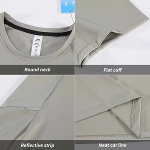 <b>Men</b> Outdoor Jogging Gym Shirt Breathable Training Running Sportswear T Shirt Workout Shirts - Product Image 4