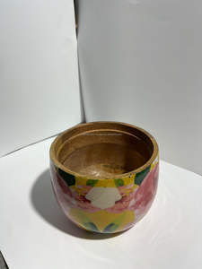 Bol à salade en bois imprimé unique pour le service des aliments, cuisine, maison, hôtel, vente en gros directe d'usine Inde, bois écologique - Product Image 3