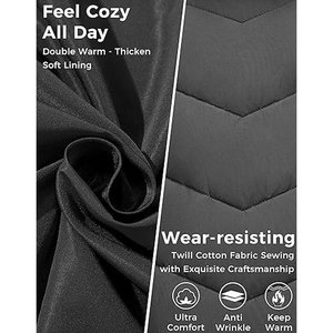 Chaqueta Acolchada con Capucha para Mujer PRIMEFIELD ENTERPRISES, Manga Larga, Cierre de Cremallera, Color Negro Sólido, Relleno de Poliéster, Ropa de Invierno - Product Image 4