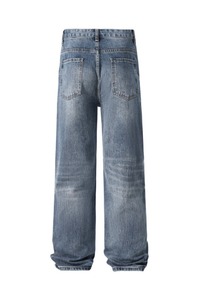 Jeans de mezclilla para hombre, corte ajustado, color liso, estilo casual, pantalones de algodón para otoño, jeans de mezclilla de buena calidad para hombre - Product Image 5