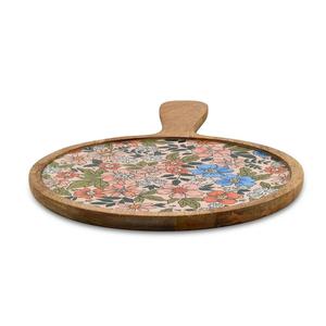 Planche de service durable en bois de manguier avec impression émaillée, plateau à fromage, plateau à poignée en bois fait main, HANDICRAFTS ZONE, pour la maison, le camping et les outils à pizza - Product Image 2