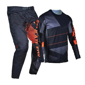 เสื้อเจอร์ซีย์สำหรับขี่มอเตอร์ไซค์แขนยาวสำหรับผู้ชาย สีแดง ดำ ขาว พิมพ์ลายด้วยความร้อน แห้งเร็ว ระบายอากาศได้ดี ป้องกันรังสียูวี ผลิตจากโพลีเอสเตอร์ 100% - Product Image 5