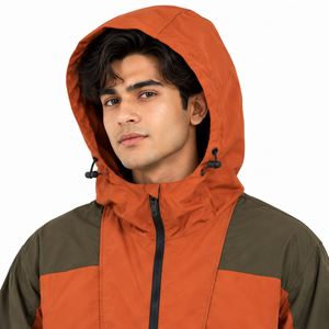 Chaqueta Acolchada con Capucha para Hombre, Marca MANGOES FASHION, Ecológica, Transpirable, Resistente al Viento e Impermeable, con Bloques de Color y Bolsillos Laterales, para Otoño - Product Image 3