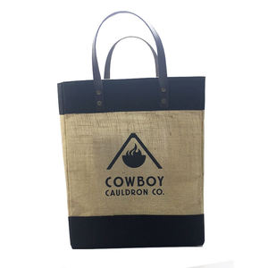 Eco Friendly Natural Jute Carry <b>Bag</b> Reusable Heavy Duty Grocery Shopping Tote <b>Bag</b> with Strong Handles - Product Image 1