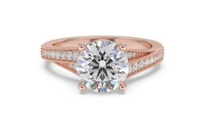 Anillo de diseño vintage con diamante redondo de 0.75 quilates, diamante cultivado en laboratorio, en oro amarillo, blanco, rosa y platino de 18 quilates. - Product Image 3