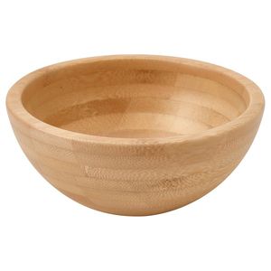 Bol de service artisanal en bois d'acacia brun naturel, écologique, pour la cuisine, la salle à manger et les fêtes - Product Image 3