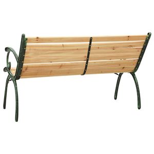 Panca da Giardino Durevole Larga 123 cm in Legno di Abete Naturale Massiccio per Patio - Product Image 4