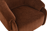 LUOOMA Fauteuil Moderne en Tissu à Dossier Cylindrique, Confortable et Robuste, Rembourré en Mousse Épaisse, Monoplace pour Salons de Villa