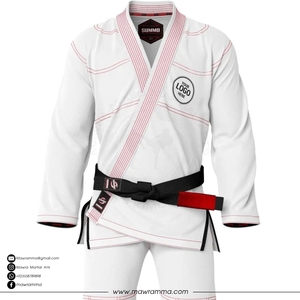 ชุดยิวยิตสูบราซิลเลี่ยน จิวยิตสู คิโมโน ปักโลโก้ได้ ผ้าฝ้าย 100% ทอลายเพิร์ลวีฟ ชุดสำหรับฝึกซ้อมมืออาชีพ MMA สำหรับการฝึกซ้อมและแข่งขัน  แบบ unisex - Product Image 2