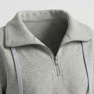 <b>Women</b> Casual <b>Tracksuit</b> Set Turn Down Collar Zip Top Drawstring Wide Leg Pants Solid Autumn Outfit Fitness Jogging Suit - Product Image 4