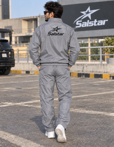 Conjunto Deportivo Personalizado Color Gris para Hombre, Chaqueta Cortavientos y Pantalones, Ropa Deportiva Ligera e Impermeable para Entrenamiento y Jogging, OEM ODM - Product Image 4