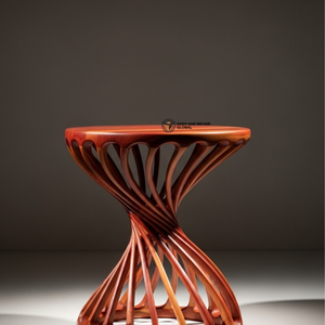 Contemporary Wooden Side <b>Table</b> – Artistic Solid Wood Decorative <b>Stool</b> - Product Image 3