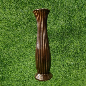 Vase à fleurs en métal martelé à rayures, texture décorative, pour salon, table à manger, décoration intérieure et cadeaux - Product Image 4