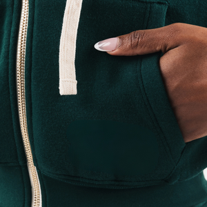 Chaqueta Corta de Forro Polar con Cremallera para Mujer, Color Verde Hoja, Manga Larga, Estilo Casual, para Estar en Casa o Salir a la Calle - Product Image 5