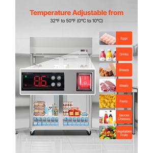 Equipo de Refrigeración Comercial para Cocina, Refrigerador Vertical de Doble Puerta con Ancho de 31.89 Pulgadas, Descongelación Automática, Capacidad de Almacenamiento de 32.1 Pies Cúbicos - Product Image 3