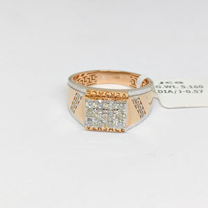 Bagues en or 14 carats plaqué rhodium certifiées IGI pour hommes, diamants 0,57 carat taille brillant rond, style ethnique, bijoux haut de gamme, vente en gros, cadeau - Product Image 3
