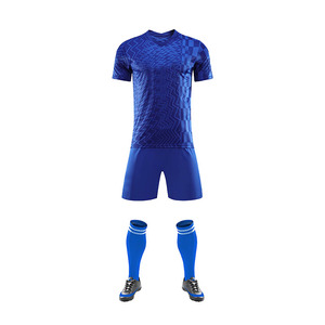 Tenue de football professionnelle, ensemble de football 100% polyester, respirant, imprimé numérique, manches courtes, taille élastique, unisexe adulte - Product Image 1