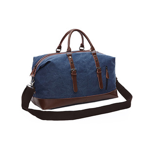 Leather <b>Duffel</b> <b>Bag</b> with Zipper Closure and Adjustable Straps for Travel Weekender Use - Product Image 2