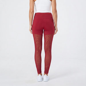 Leggings de malla transparente con cordón en la cintura para mujer, pantalones largos transpirables 100% poliéster, pantalones transparentes para dama - Product Image 3