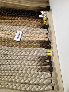 Super Double Drawn Vietnamese Hanoi Virgin Hair Keratin-bonded Flattip Extensions Weave <b>Bleached</b> Factory Price Full Cuticle Nasa - Product Image 2