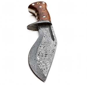 Handcrafted Damascus Steel Utility <b>Knife</b> Natural Stag Horn Rosewood Handle <b>Craft</b> Tool - Product Image 6