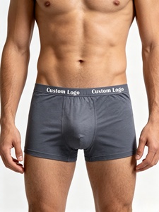 Calzoncillos Bóxer para Hombre, de Algodón Transpirable, Cintura Media, con Logotipo Personalizado, Antiestáticos y Cómodos - Product Image 3