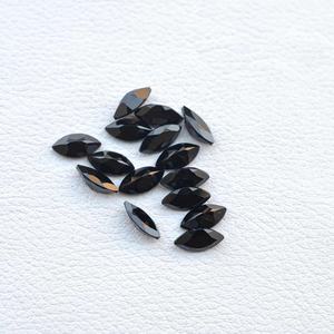 Venta al por mayor 6x12mm Natural Negro Espinela AAA Grado Facetado Marquesa Piedras preciosas sueltas de alta calidad por el distribuidor regular Fabricante - Product Image 1