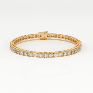 Bracelet tennis Aarinya à une seule rangée de diamants cultivés en laboratoire, bracelet tennis en or 14 carats avec diamants cultivés en laboratoire et certificat IGI - Product Image 1