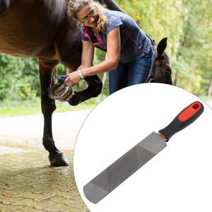Raspador de pezuñas de 8 pulgadas de acero al carbono, lima ergonómica para herraduras, herramienta de recorte de herraduras con mango flexible para caballos - Product Image 6
