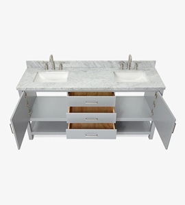 Meuble-lavabo sur mesure Rebekah 73 pouces, double vasque, 2 options de finition, directement de l'usine au Vietnam - Product Image 5