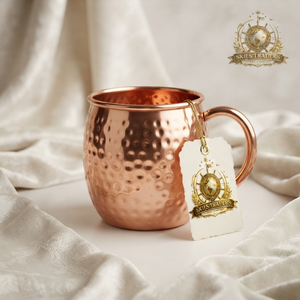 Mug à Moscow Mule en cuivre pur martelé fait main, robuste, en métal, forme baril, pour cocktails et bières, vente en gros - Product Image 5
