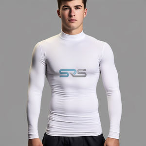 เสื้อแรชการ์ดผู้ชายคุณภาพสูง - แบบไม่มีแขน/แขนยาว สวมใส่สบาย ระบายอากาศได้ดี ปรับแต่งได้ ป้องกันแบคทีเรีย แห้งเร็ว ประสิทธิภาพสูง - Product Image 2