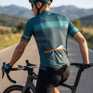 Lightweight Polyester Mesh Panel Summer <b>Cycling</b> Jersey Breathable Quick Dry Technology Storage Pockets for Outdoor Adventures - Product Image 4