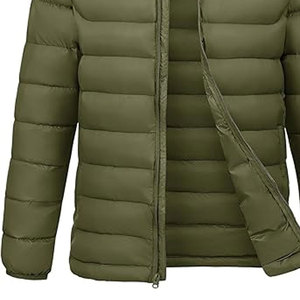 Chaqueta Acolchada Gruesa para Hombre con Capucha Desmontable, Resistente al Agua, Aislante para Invierno, Puños Elásticos, Dobladillo Ajustable, 100% Nylon en la Parte Delantera - Product Image 2