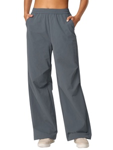 Pantalon de jogging léger pour femme, coupe droite et large, en nylon, avec poches, pour le voyage, la randonnée, les sports de plein air, taille mi-haute, couleur unie, idéal pour le yoga - Product Image 6