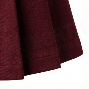 Jupe plissée courte pour femme, couleur unie, taille normale, toutes saisons, style tissé - Product Image 6