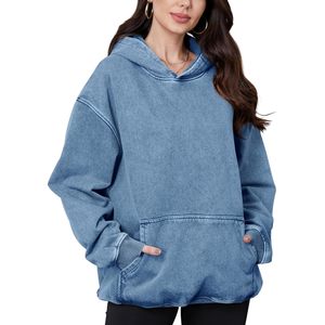 2025 2025 Sportswear Vintage acide lavé surdimensionné polaire à capuche pour hommes femmes poids lourd détresse sweat Couple sweats à capuche - Product Image 1