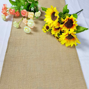 Camino de mesa de arpillera de 12 pulgadas x 10 yardas, caminos de mesa de yute rústicos naturales, rollo de arpillera para decoraciones de mesa de boda estilo western. - Product Image 3