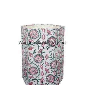 ถังขยะตกแต่งบ้านสำหรับห้องทำงาน ลายพิมพ์ทำมือ ถังขยะพิมพ์ลายตกแต่งทำมือ ขายส่ง - Product Image 6