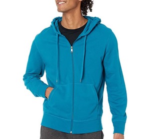 Sudadera con Capucha Amarilla para Hombre, con Cierre, de Forro Polar, Color Sólido, Corte Regular, para Otoño - Product Image 5
