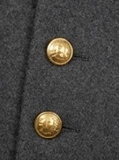 Abrigo Gris Histórico para Hombre, Estilo Frock, Doble Botonadura, Uniforme Histórico, Disfraz para Exteriores - Product Image 6