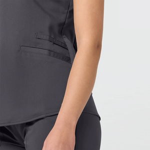 Hospital Uniforms <b>Doctor</b> Nurse Scrubs Dark Gray Color Anti-Bacterial Nursing Scrubs Uniforms With Custom Design And Size - Product Image 6